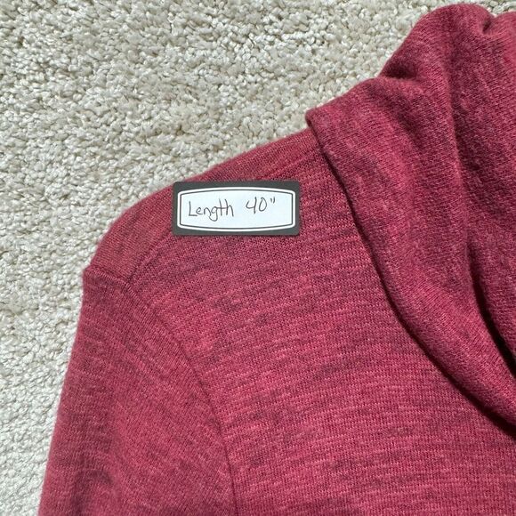 Anthropologie Sunday in Brooklyn Sweater Dress Women's Large Wine ruffle hem NWT - Picture 15 of 16